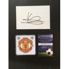 Signed card by Victor Valdes the Manchester United & Barcelona Footballer. SORRY SOLD